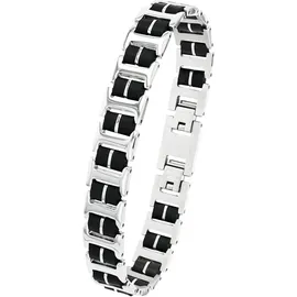 Amor Armband Edelstahl Kautschuk Silber 9352524 Größe 22 cm
