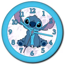 Lilo & Stitch Wanduhr 25 cm 12345 blau