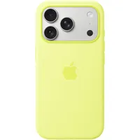 Apple iPhone 17 Pro Silikon Case mit MagSafe Neongelb