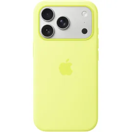 Apple iPhone 17 Pro Silikon Case mit MagSafe Neongelb