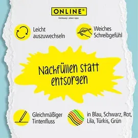 Online Schreibgeräte Kugelschreiber Gelmine Grün 0,7 mm 3 St.