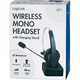 Logilink BT0059 On Ear Headset Bluetooth® Mono Schwarz