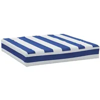 VidaXL Palettenkissen Blau & Weiß Gestreift 60x60x8 cm Oxford-Gewebe