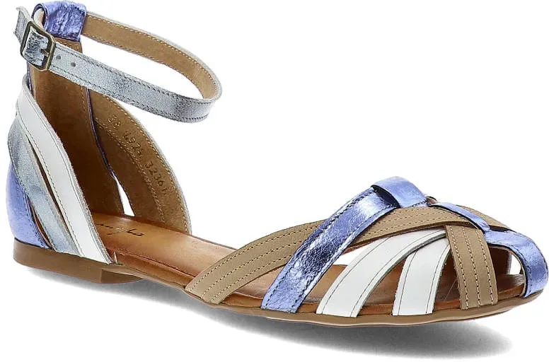 Bunte Sandalen Maciejka Bequeme Damen Lederschuhe, 40