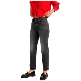 Levi's Damen Jeanshose 501 Crop High Rise, Straight Fit, Schwarz (Long Live The Queen), W25/L30