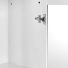 Beliani Vitrine Milora 80 x 40 x 160 cm Weiß/Gold