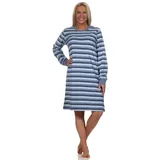 normann Frottee langarm Nachthemd in blau | Gr.: 36-38