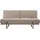 Beliani Schlafcouch Polyester 2-Sitzer Beige