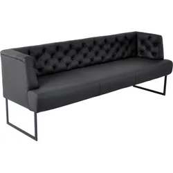 K+W Komfort & Wohnen Polsterbank »Creso«, im modernen Chesterfield-Look, mit schwarzen Kufenfüßen K+W Komfort & Wohnen nero