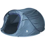 Pop Up Wurf Zelt 3 Personen 240cm - blau - Camping Festival Automatik Trekking