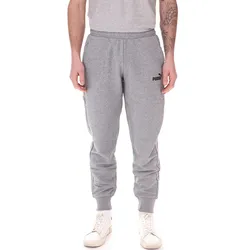 PUMA Herren nachhaltige Baumwoll-Jogger Freizeit-Hose Jogging-Hose Fitness-Hose Sport-Hose 586716 03 Grau - S