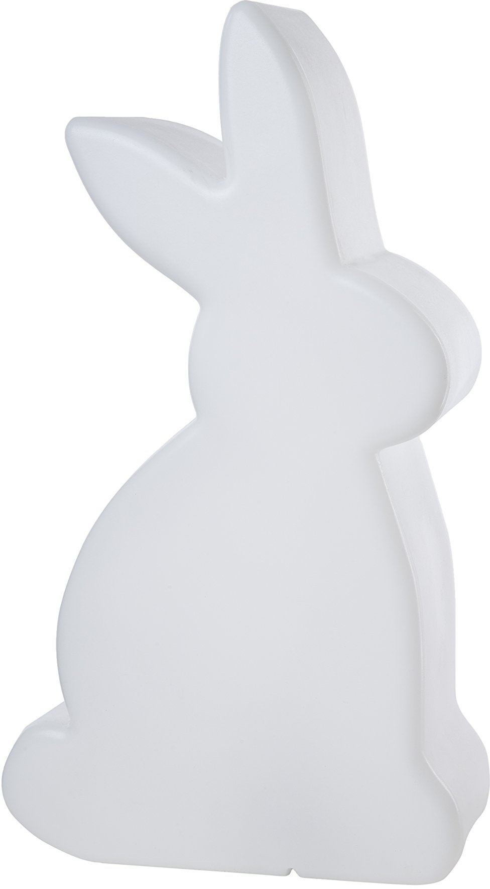Pureday Dekoleuchte Hase Shiny - Indoor & Outdoor - Kunststoff - Weiß, 50 cm
