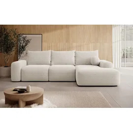 Selsey Ecksofa Chenille 4-Sitzer Creme