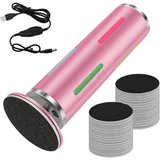 BAODBF Elektrischer Hornhautentferner für Tote Harte Rissige Haut,Hornhautentferner Elektrisch mit 60 Ersatz Schleifkopf,Fußpflegegerät Pediküre für Tägliche Fußpflege,Rosa