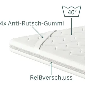 möbel-gerner Topper 7-Zonen Matratzentopper H3 140 x 200 cm weiß