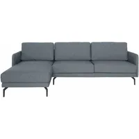 Creation BY ROLF BENZ Ecksofa CR.450, Designecksofa, Polsterecke, L-Form, Armlehne sehr schmal, Breite 234 cm, Alugussfüße in umbragrau blau|grau