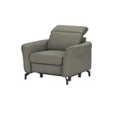 Uno Relaxsessel Basel Leder 99 x 87 x 96 cm Grau elektrisch