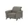 Uno Relaxsessel Basel Leder 99 x 87 x 96 cm Grau elektrisch