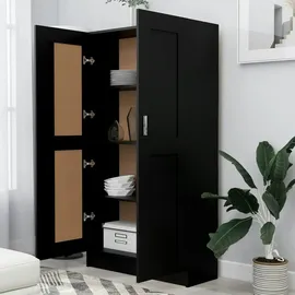 vidaXL Bücherregal Schwarz 82,5x30,5x150 cm Holzwerkstoff