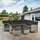 Juskys Manacor Polyrattan Lounge-Set grau meliert