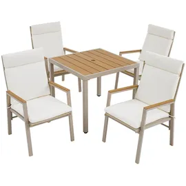 stilvora Gartenlounge-Set 4-tlg. Beige