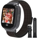 PTHTECHUS 4G Smartwatch Kinder mit GPS, Videoanruf Uhr, WiFi, Anrufe, Schulmodus, SOS-Funktion, Wecker, Telefon Uhr für Kinder, Kindergeschenk 4-12 Jahre (4G Schwarz)