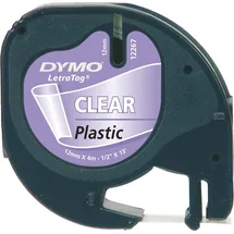 Dymo Label Band D1 16951 Schwarz auf Klar 12mm x 4m 1 Blatt