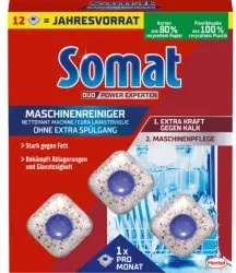Somat  Duo Experten Power Spülmaschinenreiniger Tabs Maxipack SM12 , 1 Packung = 12 Stück