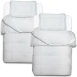 nyvi Kinderbettenset Junior AllYear 100x135 cm 4-tlg - 2x 4 Jahreszeitendecke 100x135 cm und 2x Kissen 40x60 cm