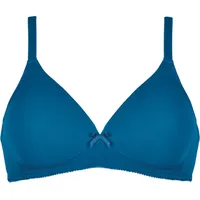 NATURANA Naturana® Soft-BH ohne Bügel mit Schale [Cup A-D] Optimaler Sitz & maximaler Halt Dank Schnittführung & Breiten Trägern I 75 Mykonos Blue B - 75B