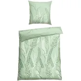 SCHIESSER Annic Floral Grün 155 x 220 cm + 80 x 80 cm