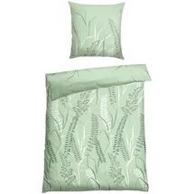 SCHIESSER Annic Floral Grün 155 x 220 cm + 80 x 80 cm