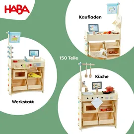 HABA Creative Play 3 in 1 - Spielküche, Kaufladen & Werkstatt 2011830001