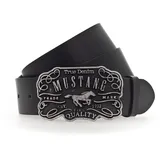Mustang Koppelgürtel mit verzierter Schließe in Schwarz-100
