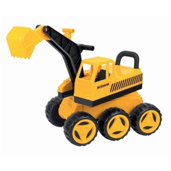 Pilsan Spielzeug-Auto Großer Spielzeug Sitzbagger 06207, Sitzbagger, bis 35 kg, bewegl. Körper und Schaufel gelb|schwarz