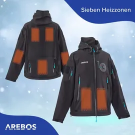 Arebos Akku Winterjacke Sportjacke Outdoor Jacke beheizbar Thermojacke S
