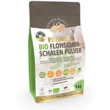 GOLDEN PEANUT Flohsamenschalen Pulver BIO 99% 1 kg – Premium Psyllium Pulver, fein gemahlen ohne Zusätze, glutenfreie Backzutat