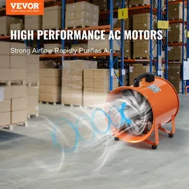 Vevor Bauventilator 367-W-AC-Motor orange