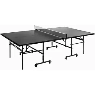 Joola Black 13i Indoor Tischtennistisch klappbares Untergestell – Schneller Aufbau-inklusive Netz, schwarz, 274 x 152,5 x 76 cm