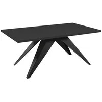 Mirjan24 Tisch, Schwarz, Rechteckig,Rechteckig, 140x76x80 cm, Esszimmer, Tische, Esstische
