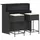vidaXL Gartenbar Set 3-tlg. Schwarz