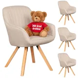 Mr. Deko Esszimmerstuhl Matera Polyester beige 4er Set