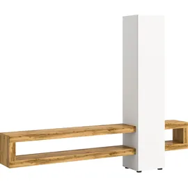 INOSIGN Wohnwand »Zolder, Breite 240 cm, push-to-open, 1 Tür, 3 Einlegeböden,« 2 Stk. tlg., weiß