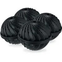 Relaxdays Waschball 4er Set, schwarz