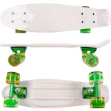 MAXOfit Mini Skateboard Retro Cruiser 55 cm (22 Zoll) in tollen Farben für Anfänger und Fortgeschrittene (Alaska)