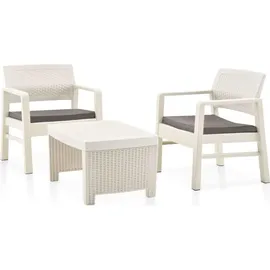 vidaXL Garten-Lounge-Set weiß