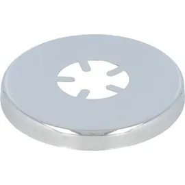 tecuro Schubrosette (3/4) - 27 mm x Ø 80 mm x Höhe 10 mm, Messing verchromt