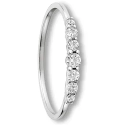 Goldring ONE ELEMENT "Zirkonia Ring aus 333 Weißgold" Gr. 56, silber, Fingerringe, Damen, 56,mit Zirkonia, Weißgold 333, Damen Gold Schmuck