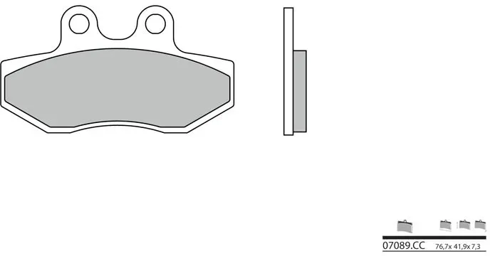 Brembo S.p.A. Remblokken Scooter carbon keramiek - 07089CC