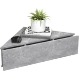 VCM Nachtschrank Usal 60 x 43 x 15 cm Grau